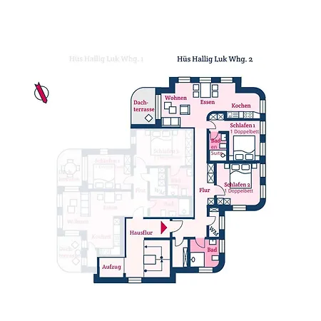 Apartman Hues Hallig Luk 2 Wyk auf Föhr